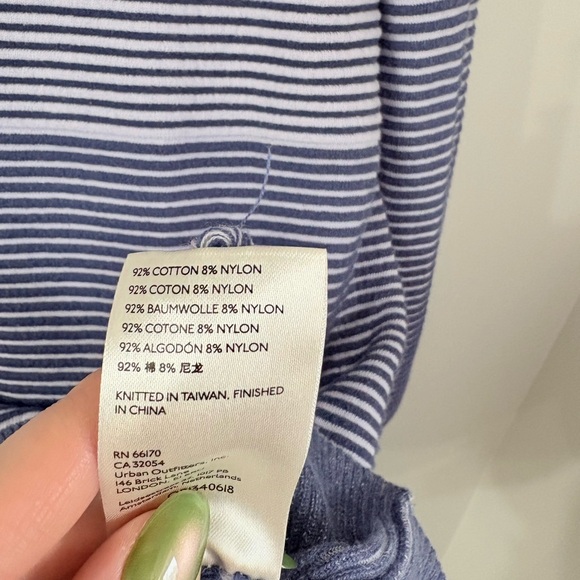 DAILY PRACTICE by Anthropologie Striped Ribbed Knit Tunic Dress Womens S Blue - Picture 4 of 6